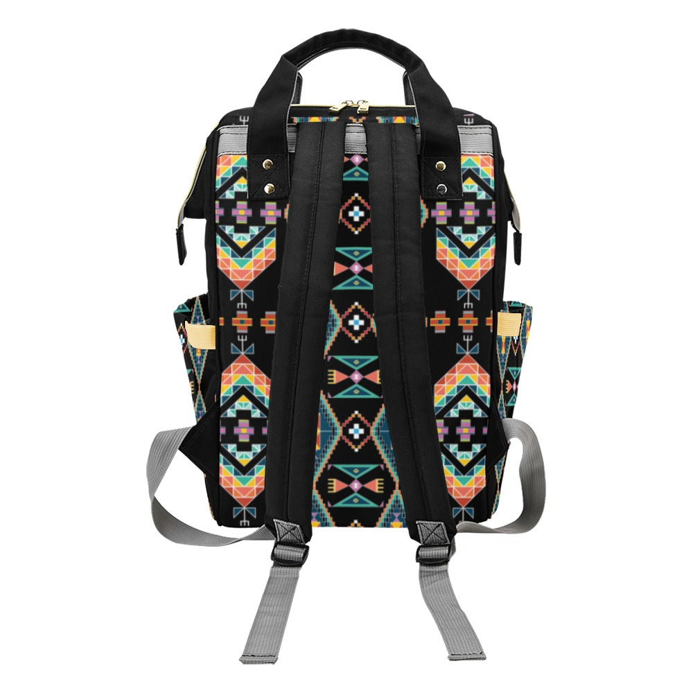 Travois Tipi Black Multi-Function Diaper Backpack
