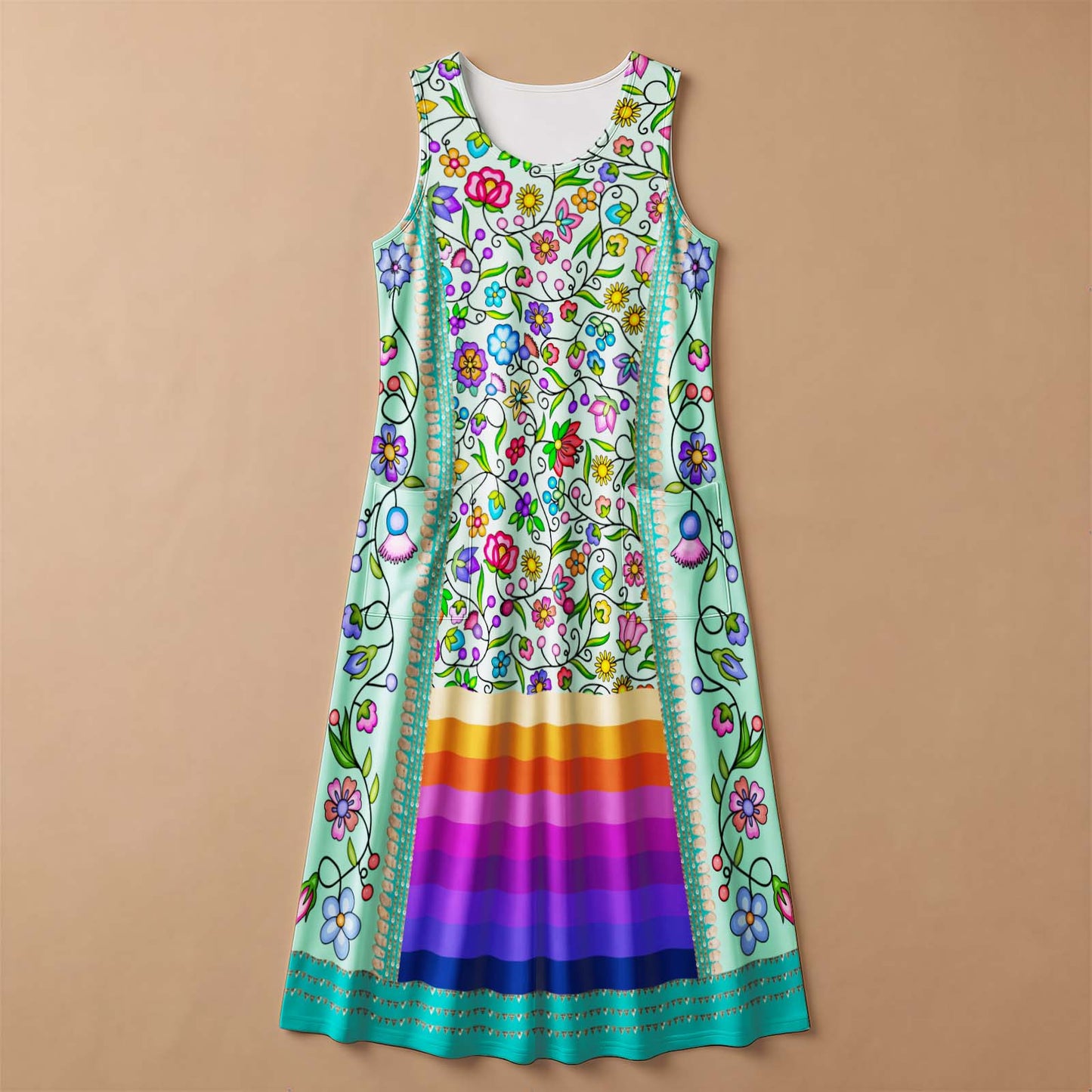 Grandmother's Legacy Mint 1 Sleeveless Dress