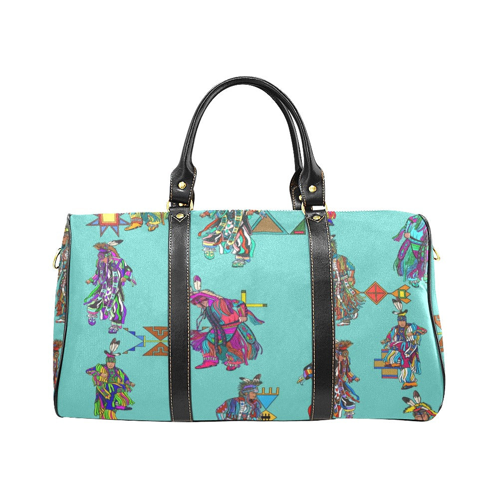 Men's Grass Dancers Eggshell Blue Large Travel Bag