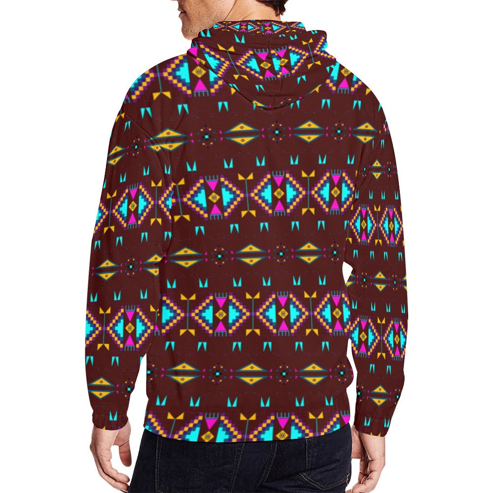 Rite of Passage Pemmican Berry Men's Zipper Hoodie