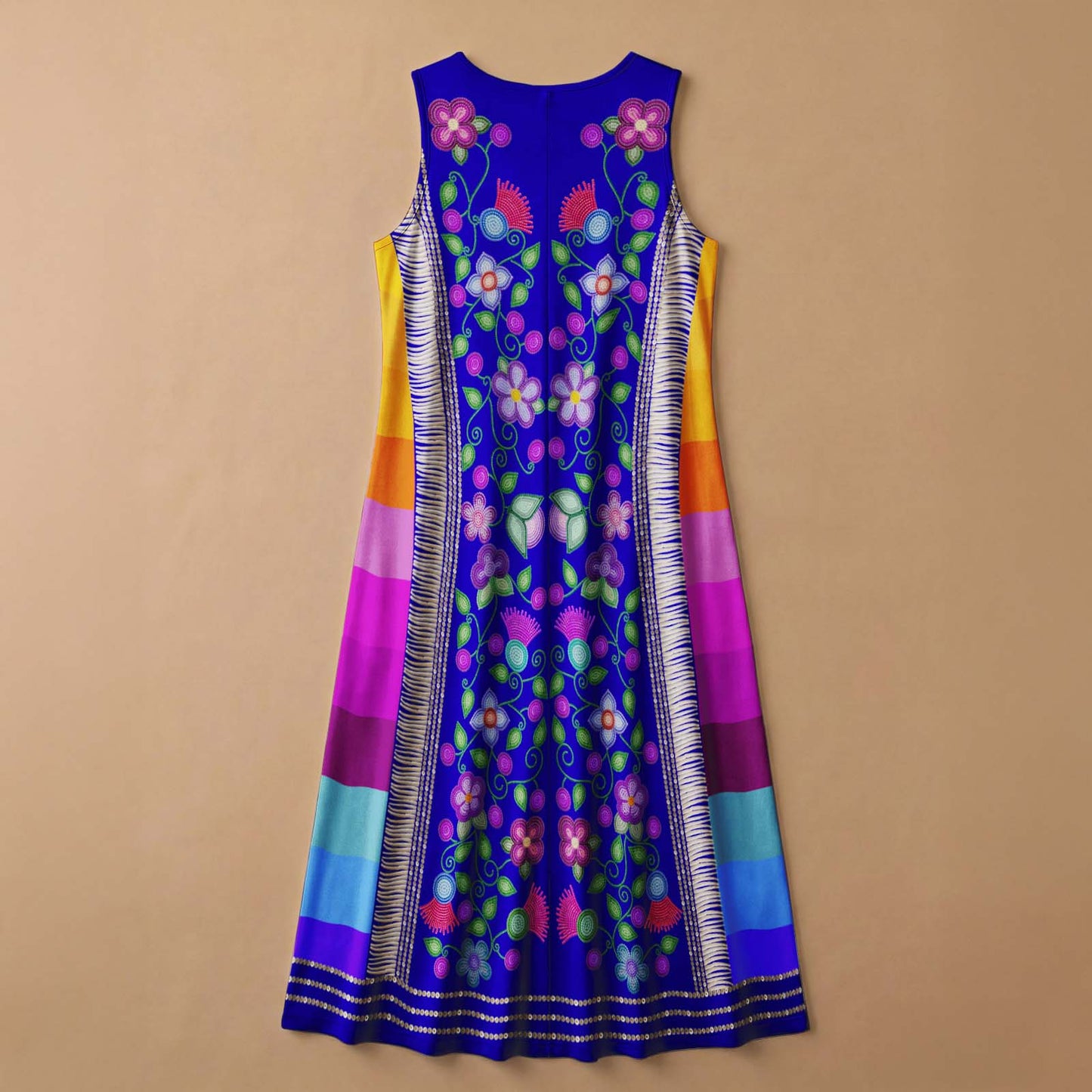 Beaded Offering Blue  1 Sleeveless Dress