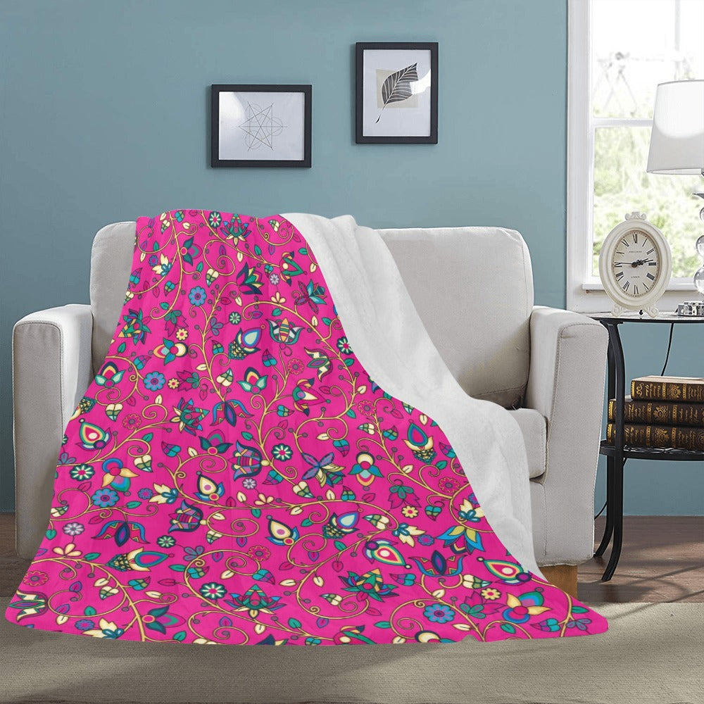 Thorny Path Pink X-Large Micro Fleece Blanket