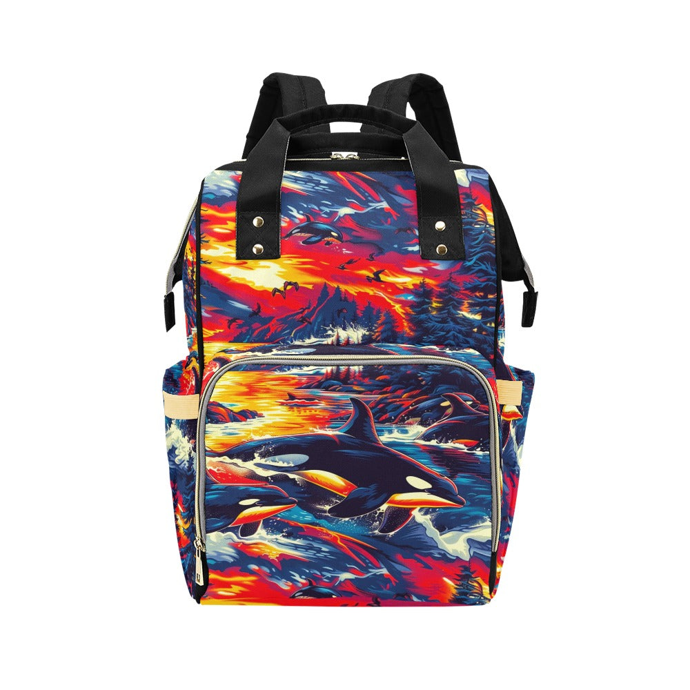 Killer Whales in the Bay Diaper Bag