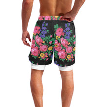 Load image into Gallery viewer, Kokum&#39;s Revenge Black Men&#39;s Sports Shorts with Compression Liner
