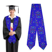 Load image into Gallery viewer, Dakota Damask Blue Graduation Stole
