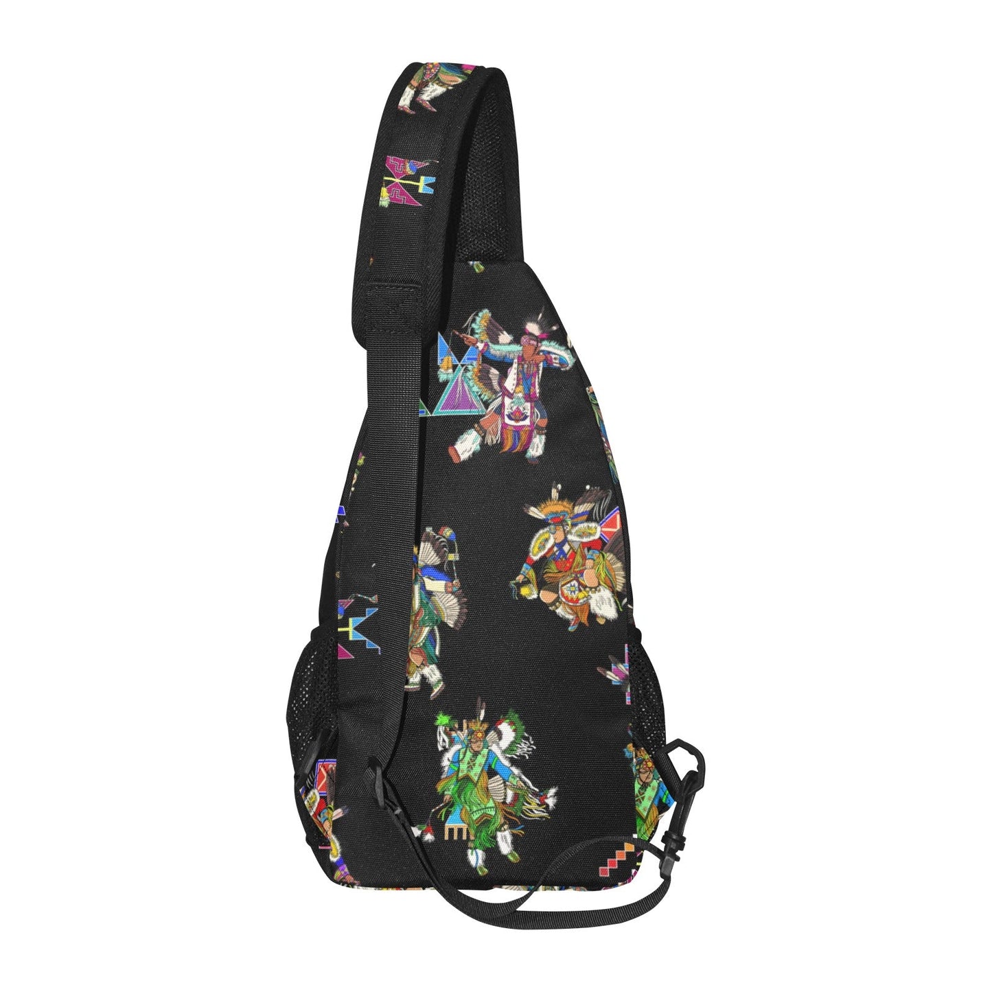 Men's Fancy Dancer Black Chest Bag