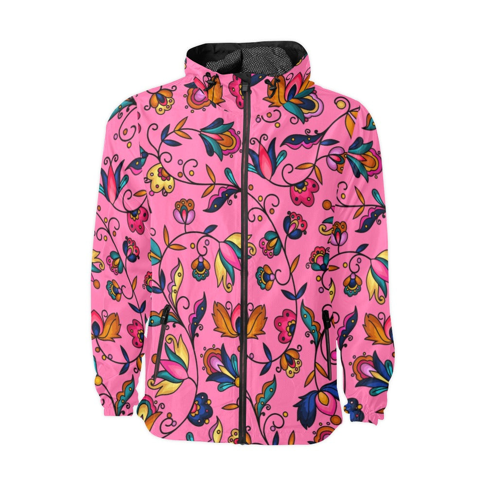 Copper Prairie Petals Pink Men's Windbreaker