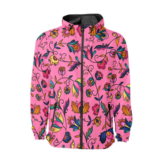 Copper Prairie Petals Pink Men's Windbreaker