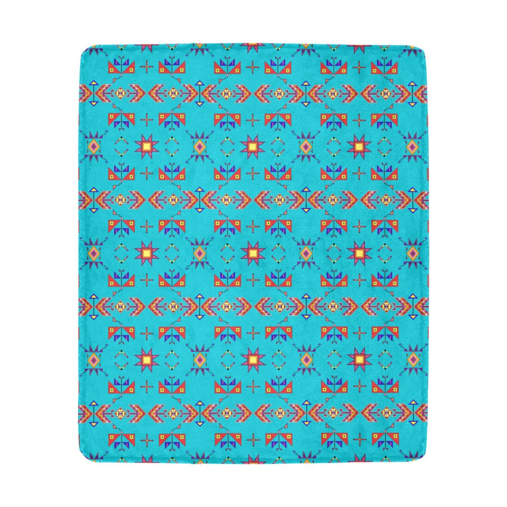 Scattered Generations Turquoise Ultra-Soft Micro Fleece Blanket 50"x60"