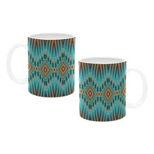 Load image into Gallery viewer, Fire Feather Turquoise Mug
