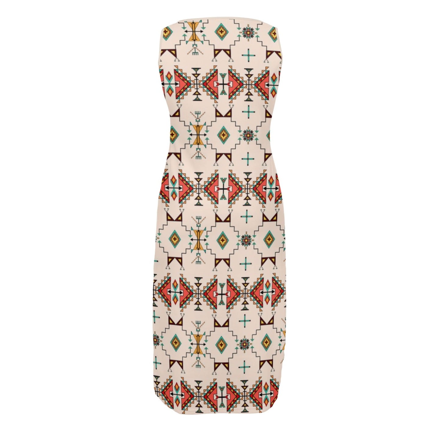 Thunder Flight Cream Phaedra Sleeveless Open Fork Long Dress