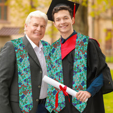 Load image into Gallery viewer, Takwakin Harvest Turquoise Graduation Stole
