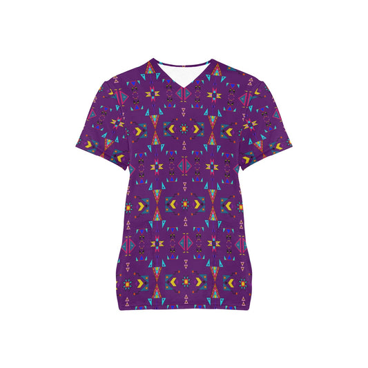 Enemy Territory Berry Scrub Top