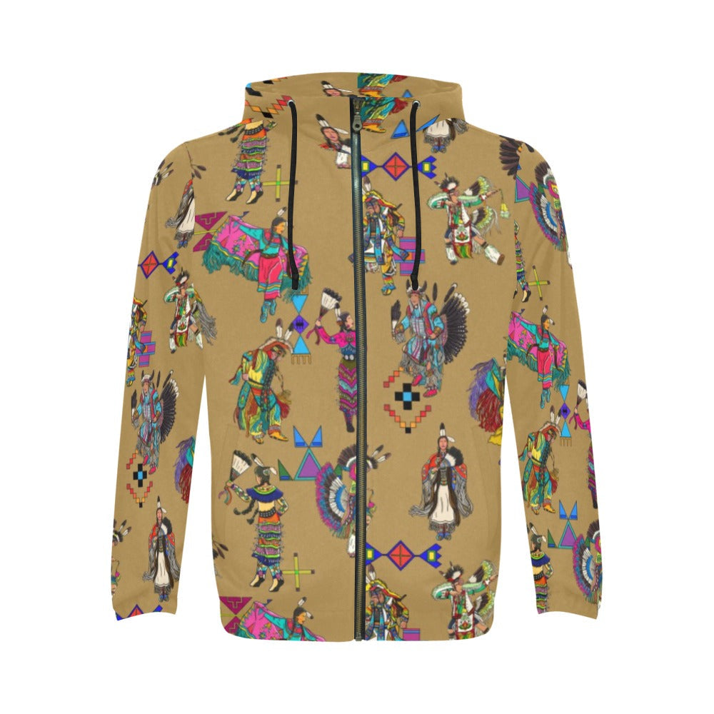 Grand Entry Dancers Earth Zip Hoodie