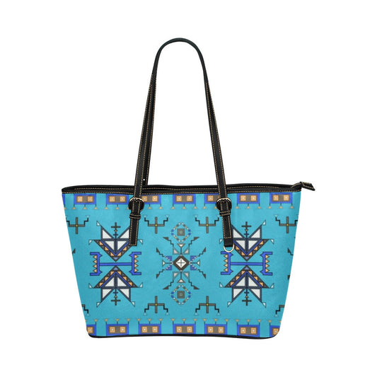 Eagle Strike Blue Leather Tote