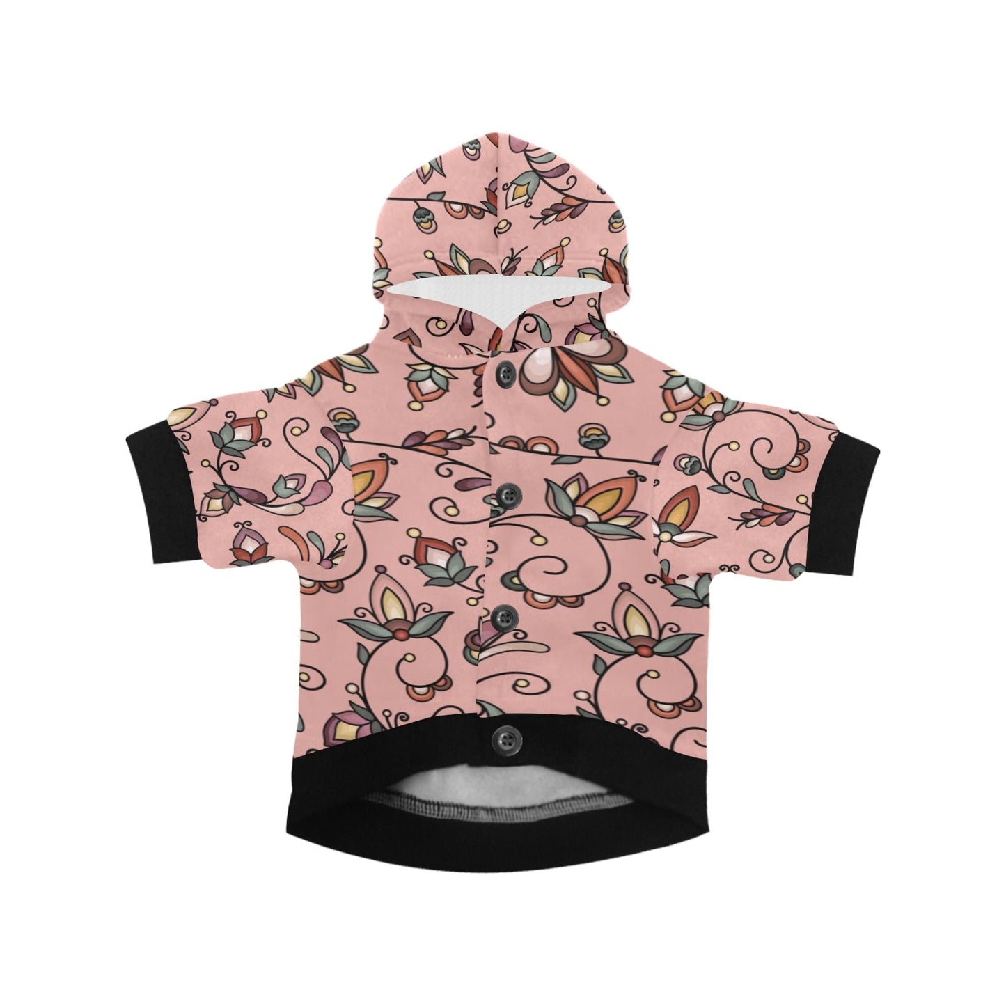 Burnt Sky Petals Peach Pet Dog Hoodie