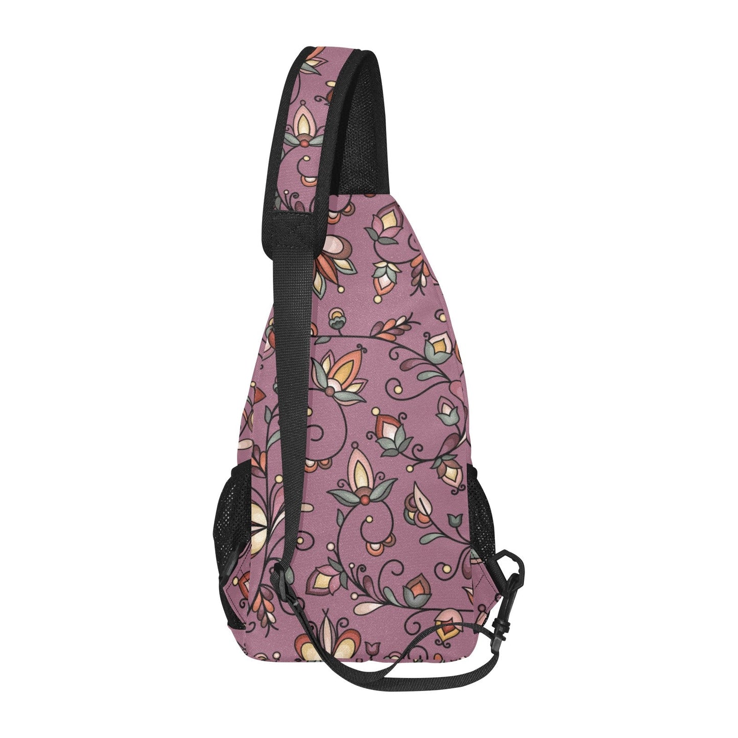 Burnt Sky Petals Magenta Chest Bag