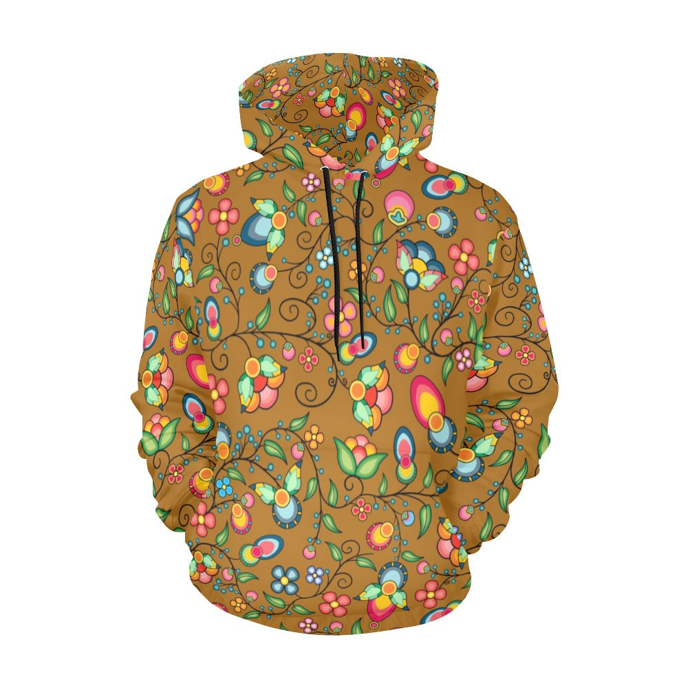 Floral Bounty Fall Leaves Hoodie for Men