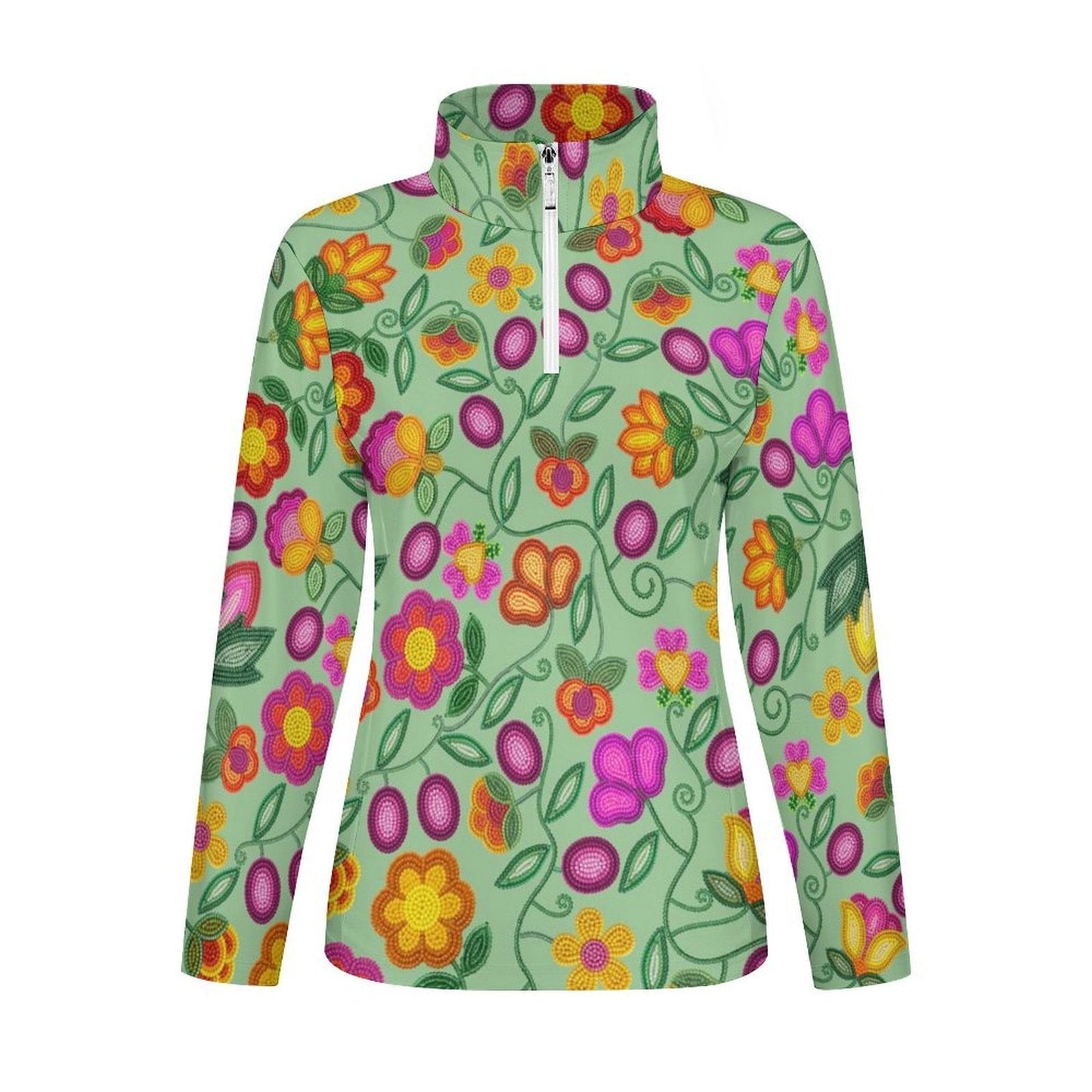 Boreal Bounty Green Long Sleeve Yoga Shirt