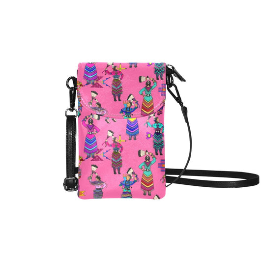 Women's Jingle Dancers Pink Small Cell Phone Purse
