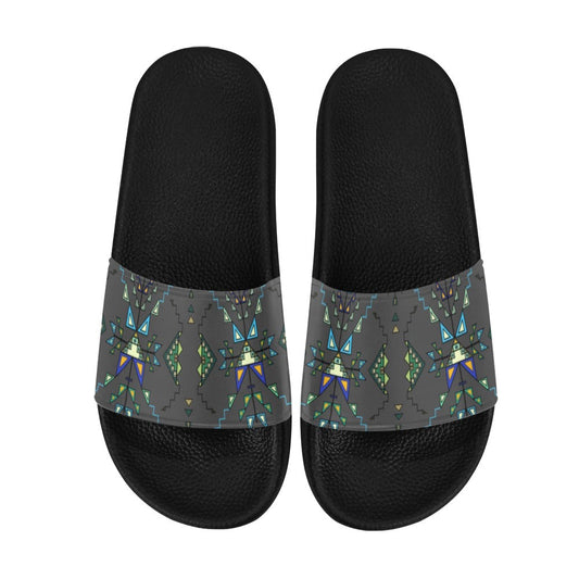 Bear Shield Gray Slide Sandals