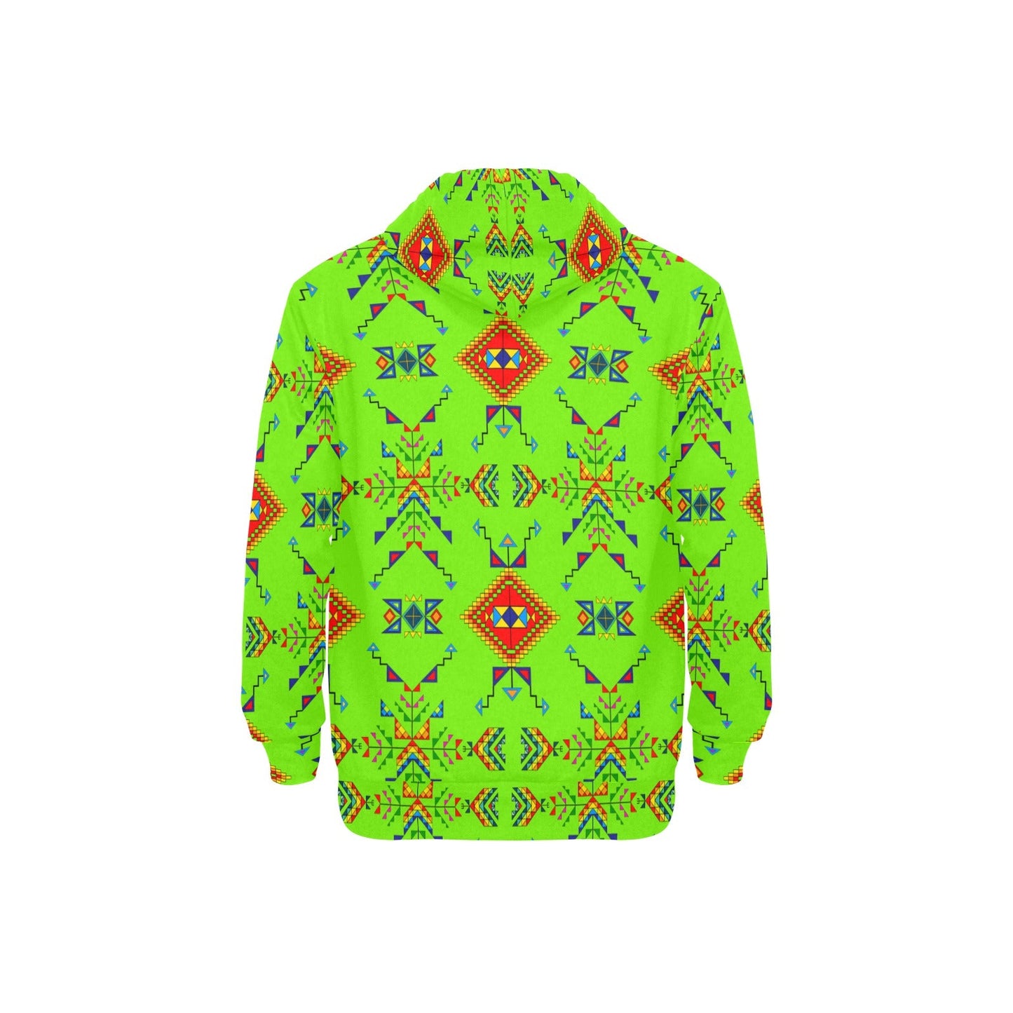 Buffalo Jump Neon Green Men's Long Sleeve Fleece Hoodie