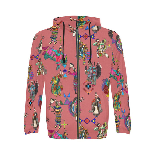 Grand Entry Dancers Terra Cotta Zip Hoodie