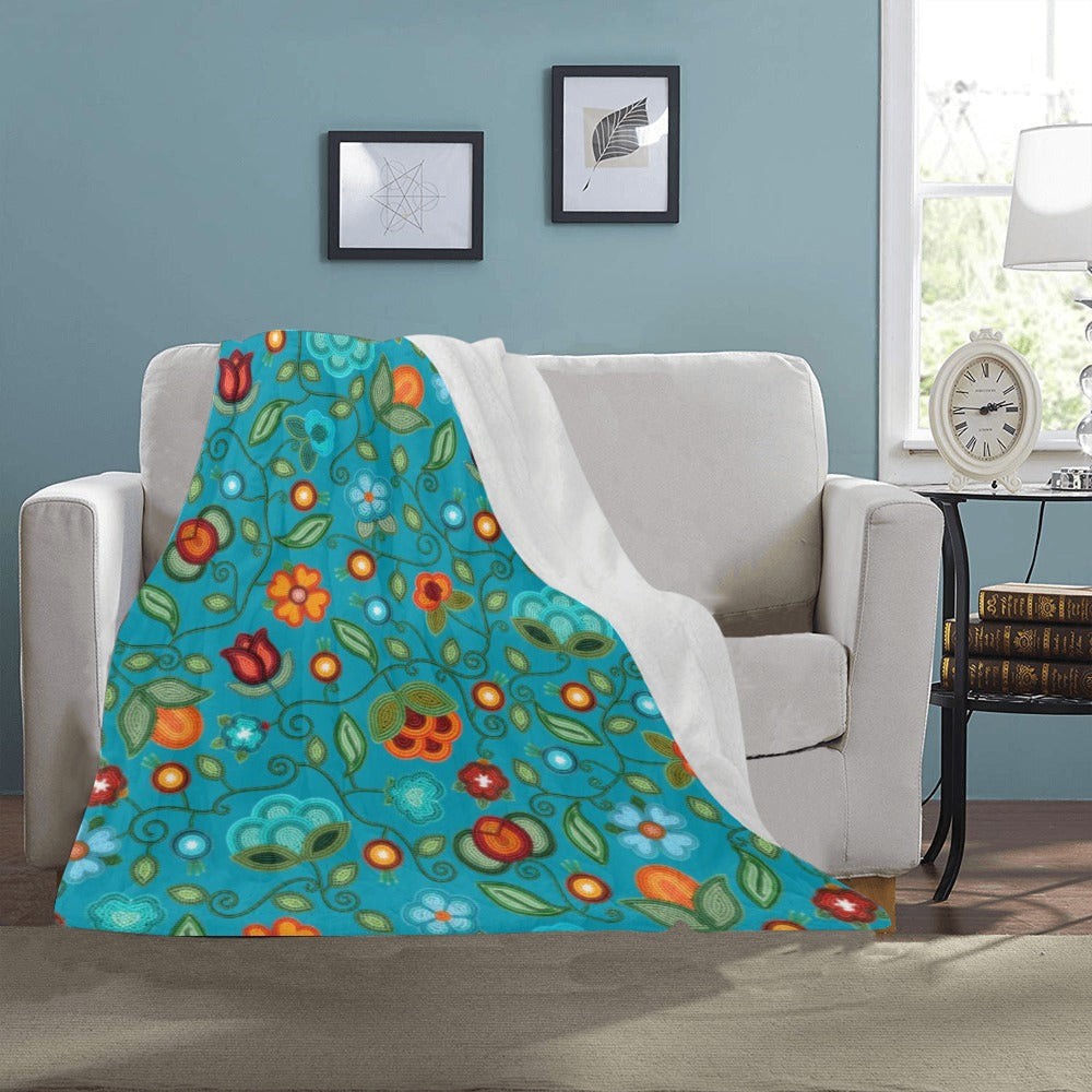 Prairie Fire Petals Ocean Ultra-Soft Micro Fleece Blanket 40"x50"