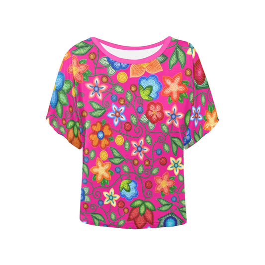 Morning Harmony Pink Batwing Blouse