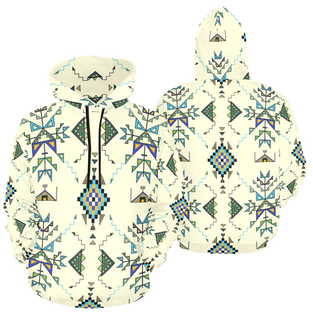 Bear Shield Cream Hoodie for Women (USA Size)