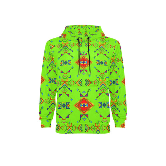 Buffalo Jump Neon Green Fleece Hoodie