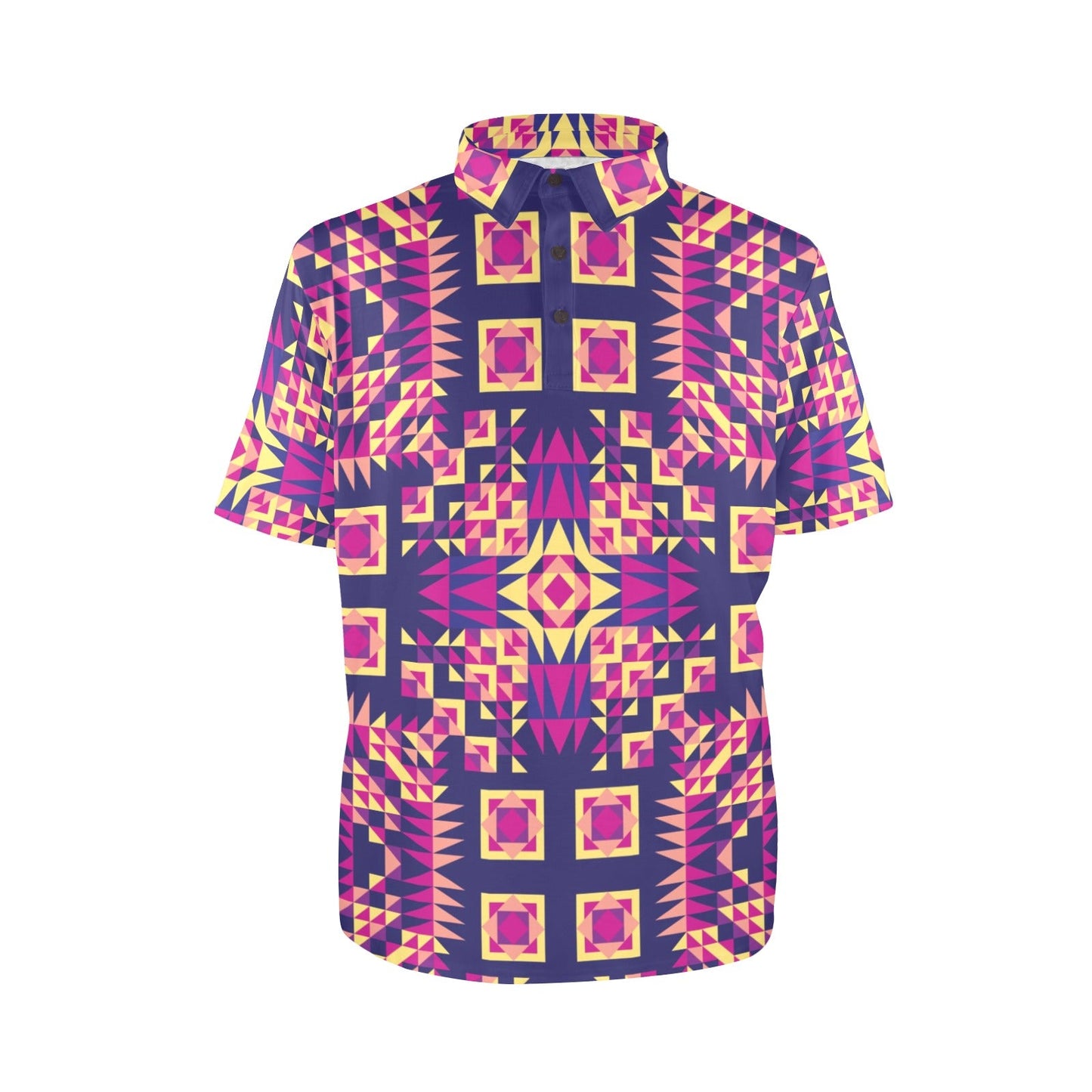 Kaleidoscope Bleu Polo Shirt