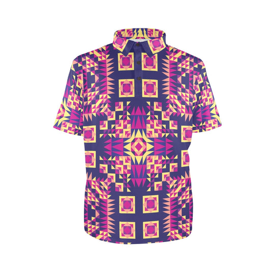 Kaleidoscope Bleu Polo Shirt