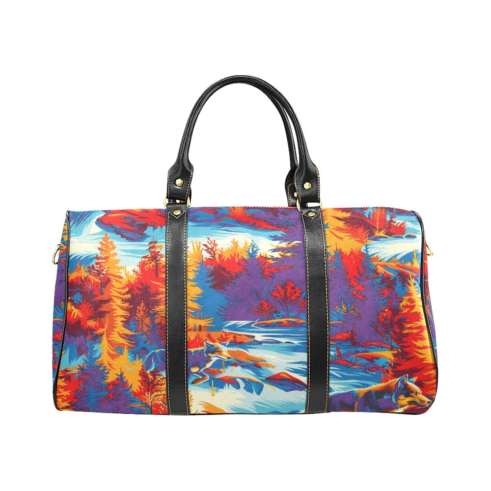 Hunting Wolves II Large Travel Bag