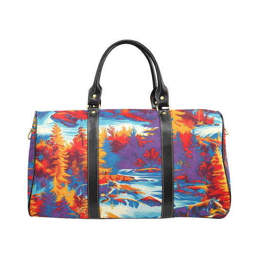 Hunting Wolves II Waterproof Travel Bag