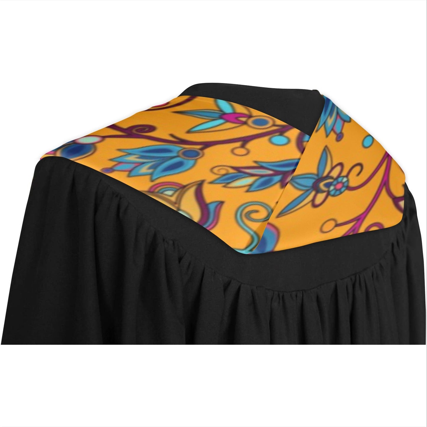 Buffalo Bloom Orange Graduation Stole