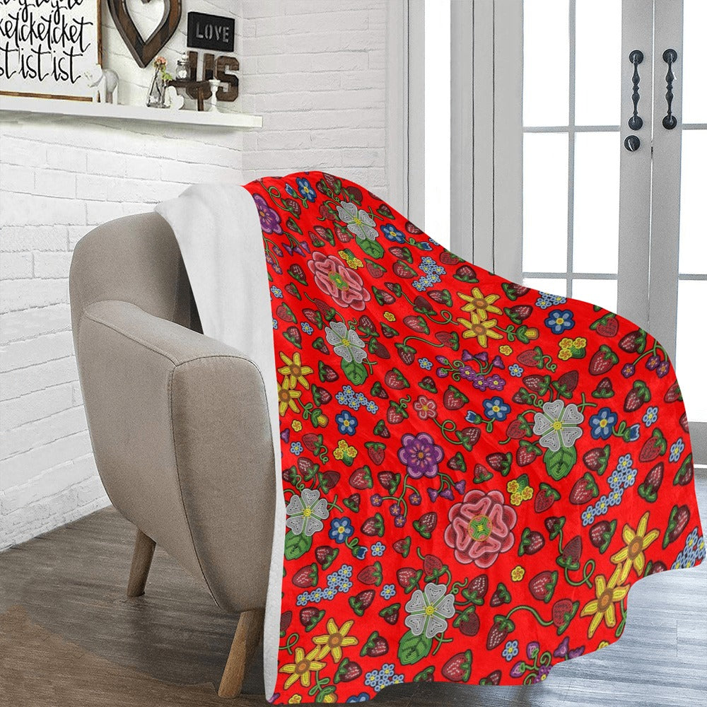 Berry Pop Fire X-Large Micro Fleece Blanket