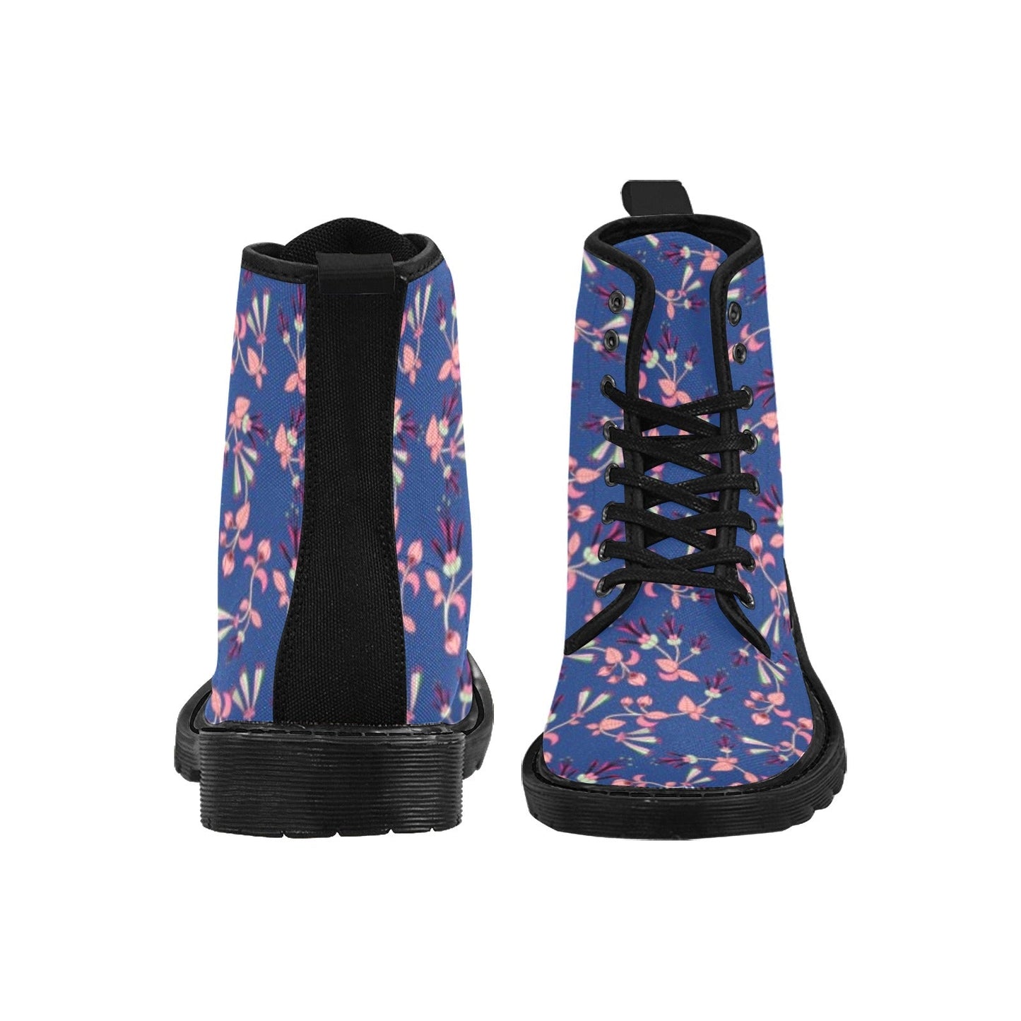 Swift Floral Peach Blue Boots for Men