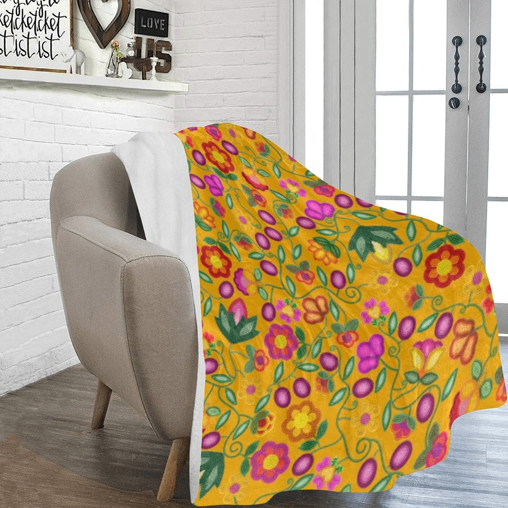 Boreal Bounty Yellow X-Large Micro Fleece Blanket