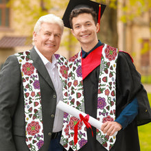 Load image into Gallery viewer, Berry Pop White Graduation Stole
