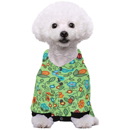 Prairie Fire Petals Sage Pet Hoodie