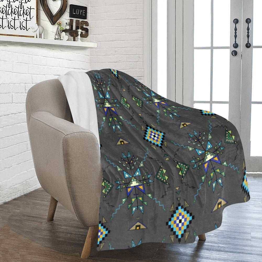 Bear Shield Gray Ultra-Soft Micro Fleece Blanket 50"x60"