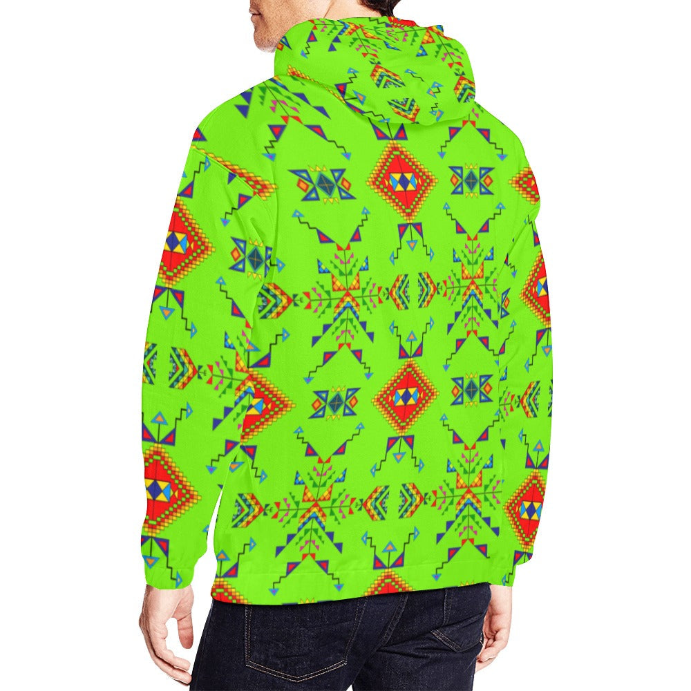 Buffalo Jump Neon Green Hoodie for Men