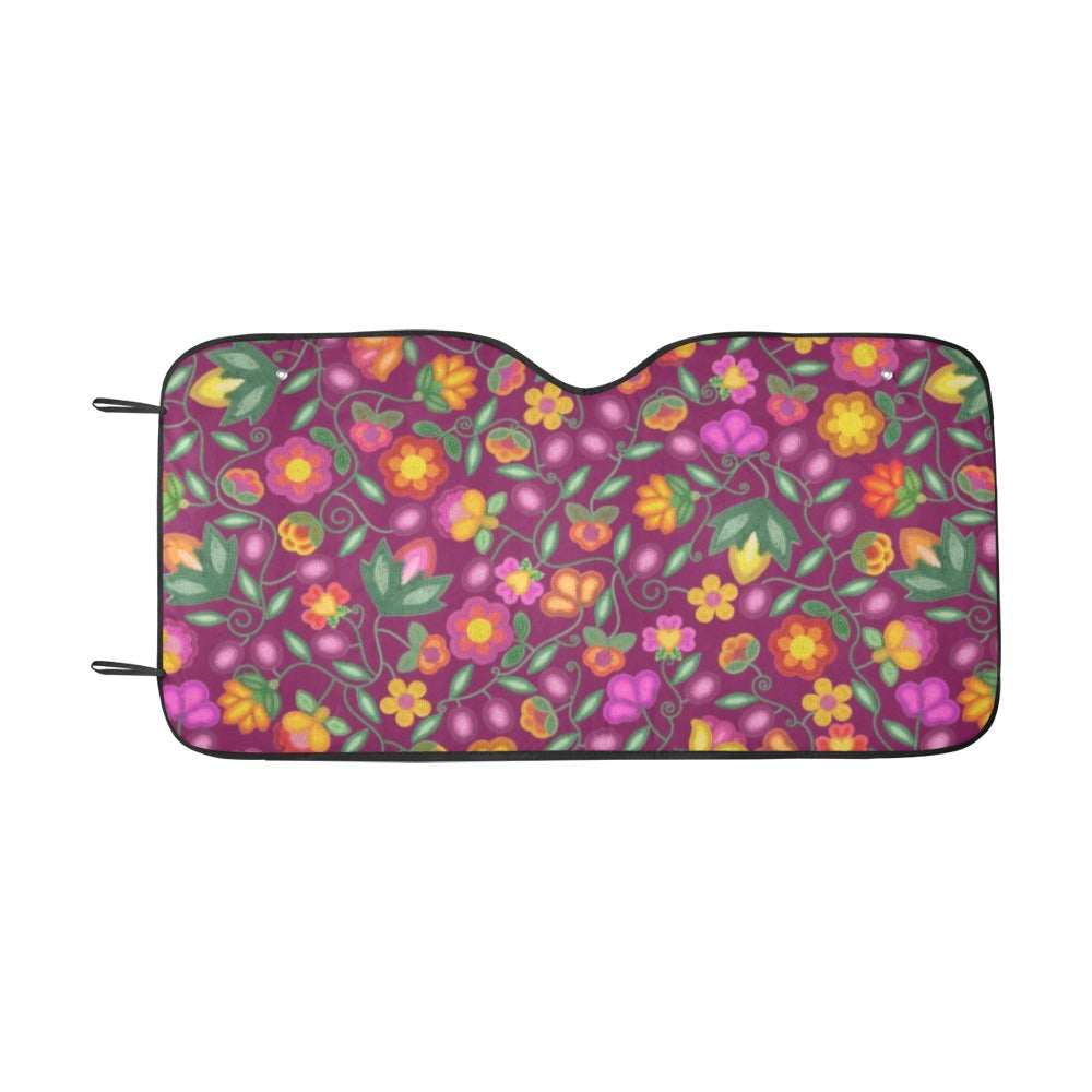 Boreal Bounty Dark Magenta Car Sun Shade 55"x30"