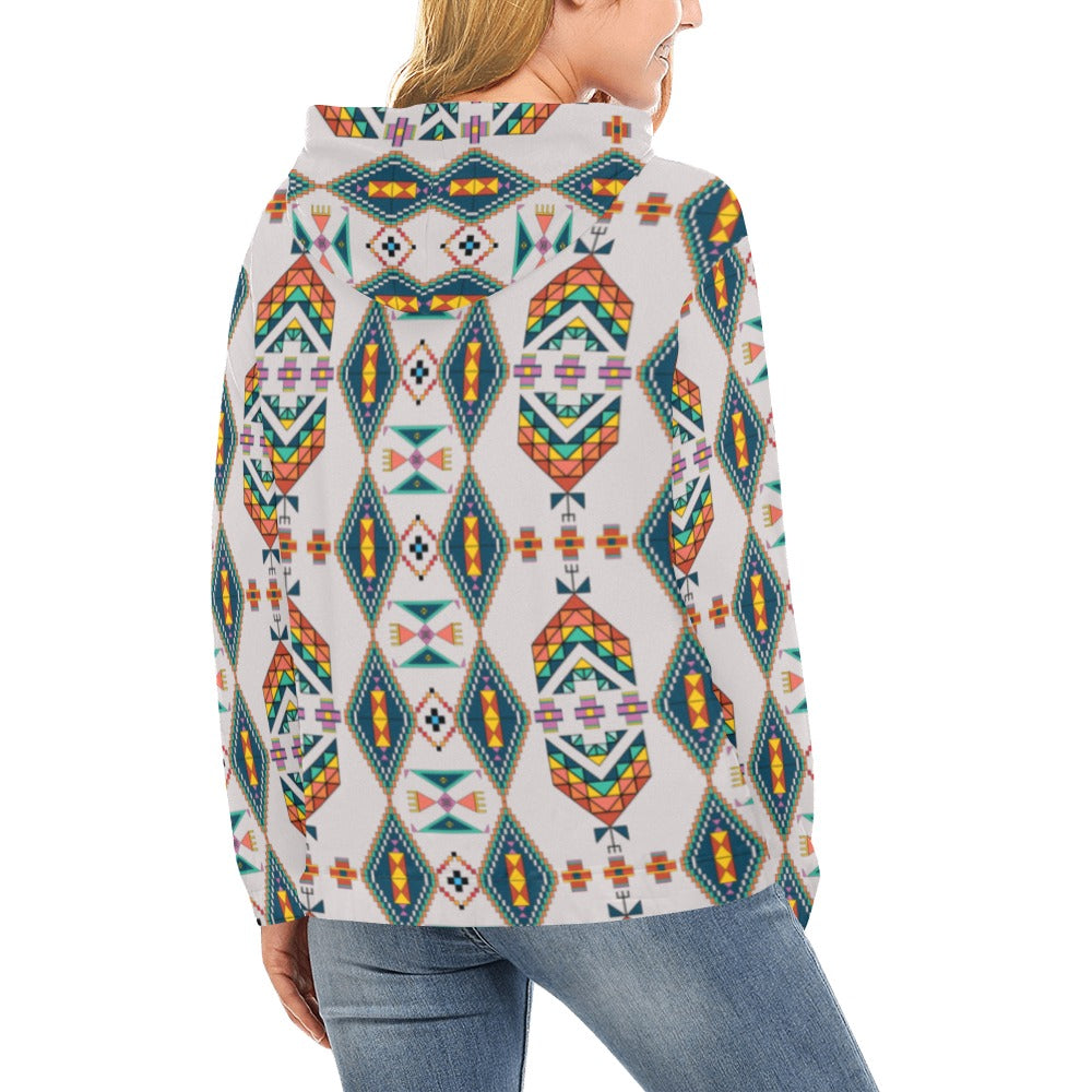 Travois Tipi Grey Hoodie for Women