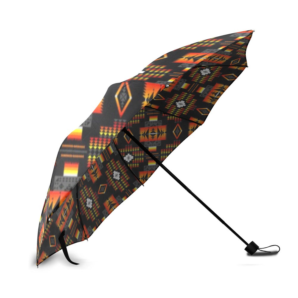 Seven Tribes Black Foldable Umbrella