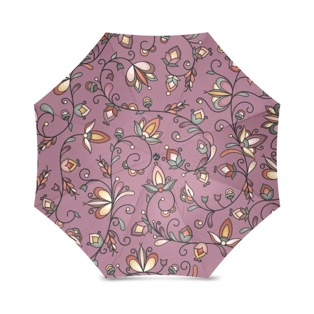 Burnt Sky Petals Magenta Foldable Umbrella
