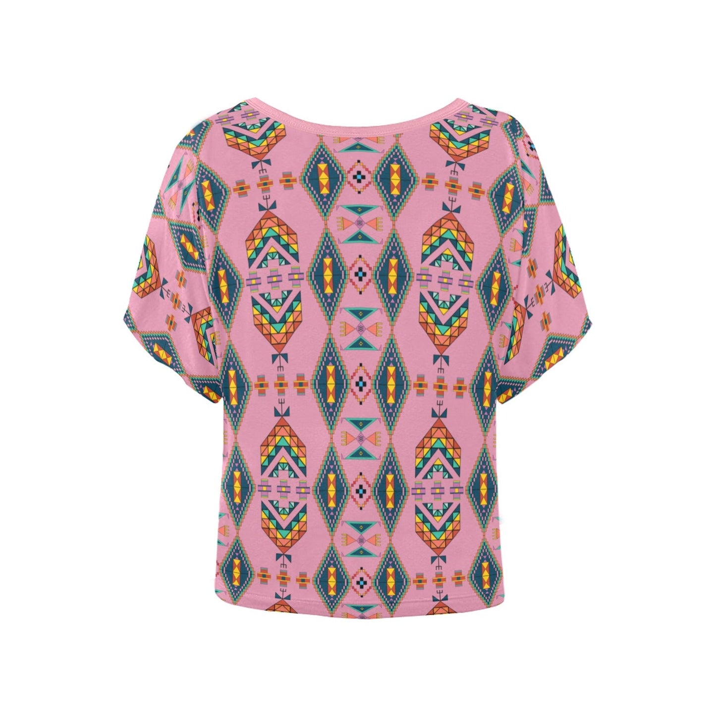 Travois Tipi Dusky Sunset Women's Batwing-Sleeved Blouse T shirt