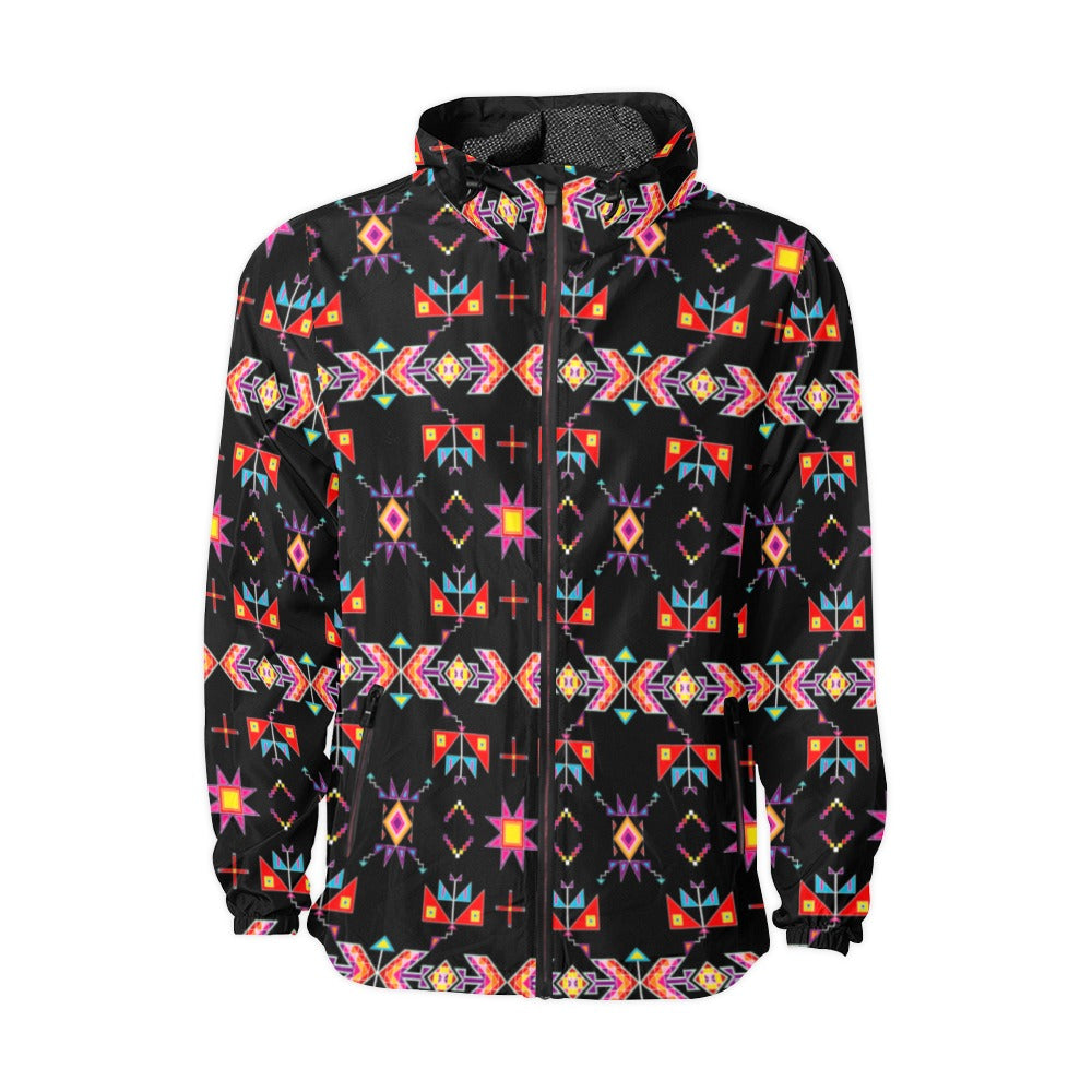 Scattered Generations Black Men's Windbreaker
