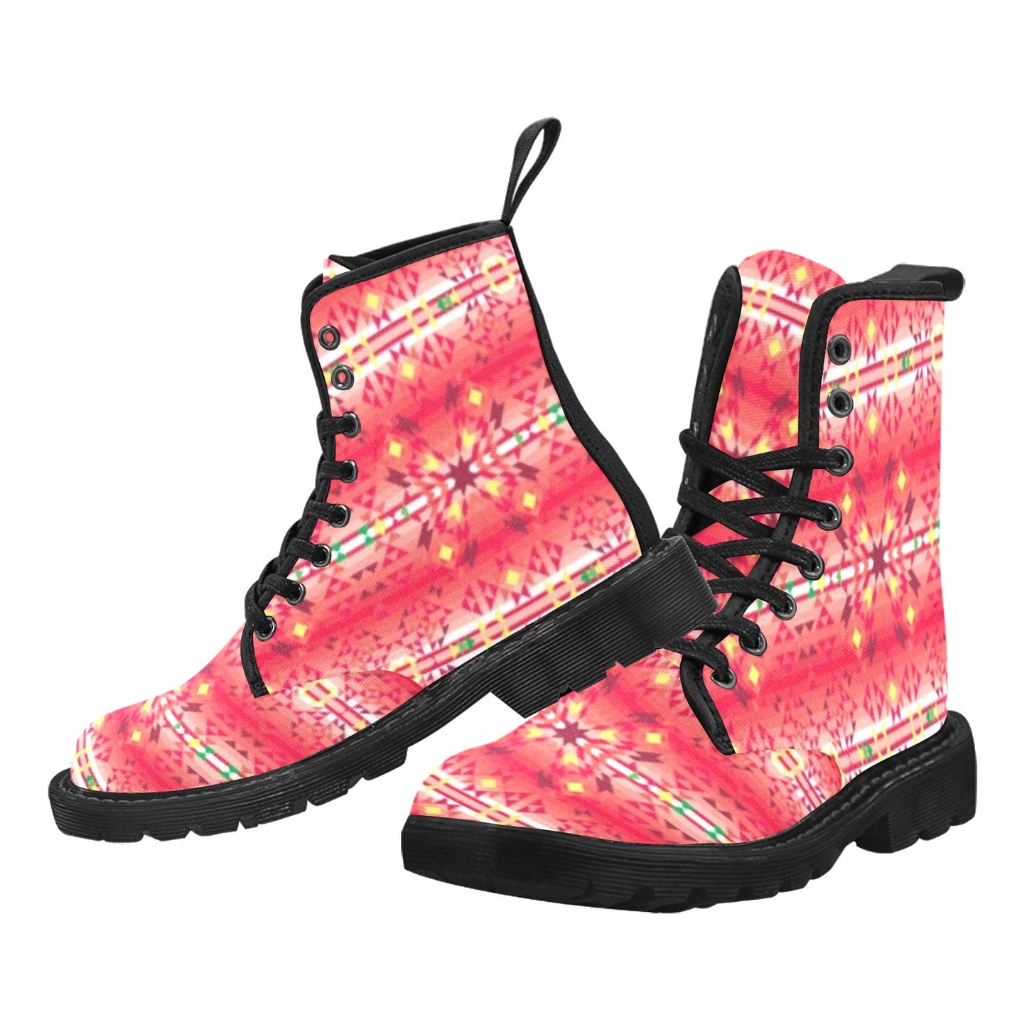 Red Pink Star Boots for Men